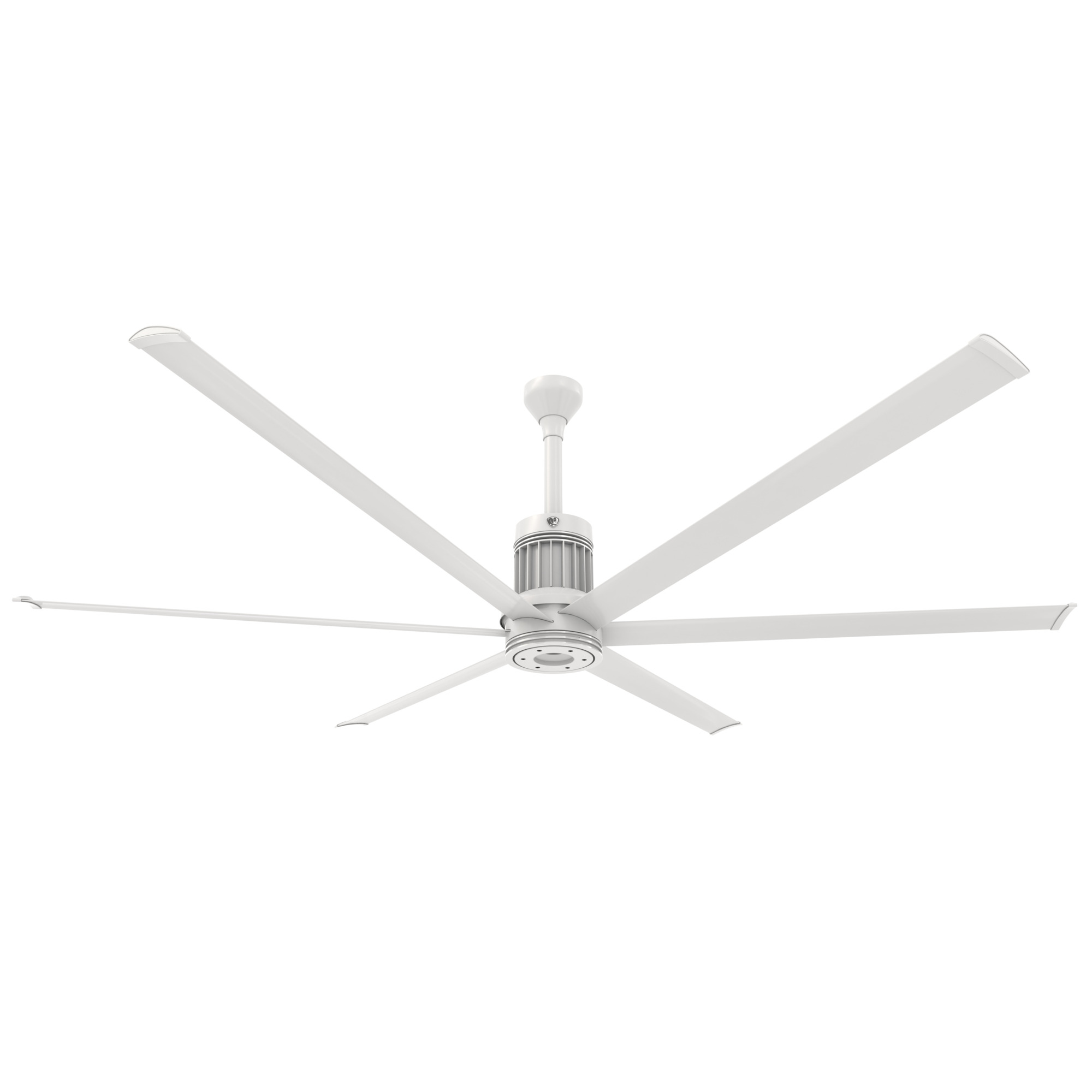 Big Ass Fans i6 Ceiling Fan — 96in., White, Indoor, WiFi/BLE, 100-277V, 12in. Extension Tube, Model# MK-I61-081806A729I12